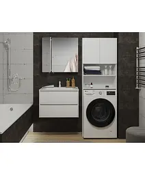Пенал Мойдодир Soft Line П-64 над пральною машиною, Білий - мініатюра 5