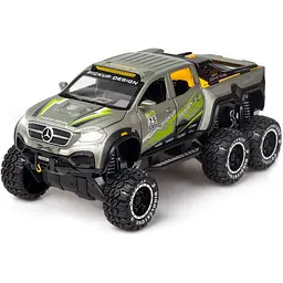 Масштабна модель Mercedes-Benz X-Class EXY 6x6 Монстр-Трак 1:32, металевий позашляховик пікап, звук, світло, інерційна машинка