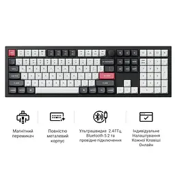 Клавіатура бездротова Keychron Q6 HE Magnetic Switch Black RGB (Q6H-M1-UA) - мініатюра 8
