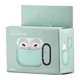 Чохол Silicone Case 1,2mm for AirPods 3 Сyan - мініатюра 2