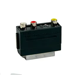 Перехідник SCART – 3 RCA + S-Video SH 3009, аудіо-відео адаптер, 21-пін Скарт-тюльпан із перемикачем in/out - мініатюра 4