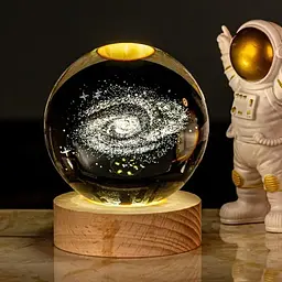 Світлодіодна кришталева куля, декоративна універсальна 3D нічниця, кришталева куля "Сонячна система" - мініатюра 2