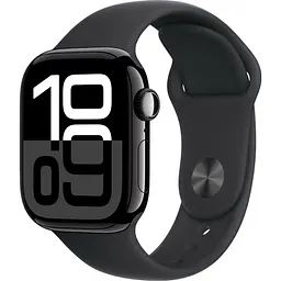 Смарт-годинник Apple Watch Series 10 GPS 42mm Jet Black Aluminum Case with Black Sport Band M/L [MWWF3] [114952] - мініатюра 1