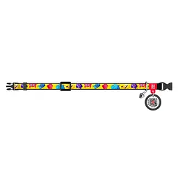 Нашийник для котів Waudog Nylon Мохнаті монстри з QR паспортом XS 20-30x1 см - мініатюра 2