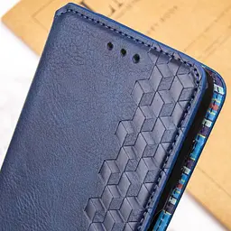 Шкіряний чохол-книжка GETMAN Cubic (PU) для Samsung Galaxy A26 5G Синій - мініатюра 7