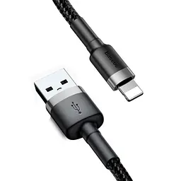 USB кабель Baseus Cafule for Ligtning 2,4A/0,5m. чорно-сірий CALKLF-AG1