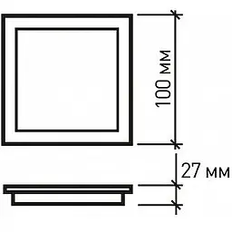 Світлодіодний світильник Eurolamp LED Glass Downlight квадратний 6W 4000K (LED-DLS-6/4(glass) - мініатюра 3