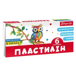 Пластилін 1В "Classic" 540653 6 кольорів Різнокольоровий