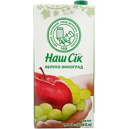 Нектар Наш Сік Яблучно-виноградний 1.93 л (819672) - мініатюра 2