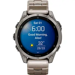 Смарт-годинник Garmin Fenix 8 AMOLED Sapphire 47mm Titanium with Vented Titanium Bracelet [010-02904-40] [115090] - мініатюра 2