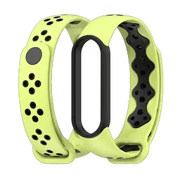 Ремінець MiJobs Sport Style для Xiaomi Mi Band 5/6 Lime Black - мініатюра 3