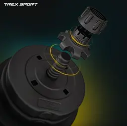 Гантелі композитні TREX Sport TX-010SK 2х10кг - мініатюра 5