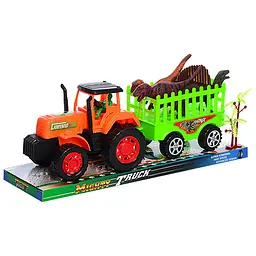 Трактор інерція з причепом динозаври 3 шт. 906-280 A-Toys