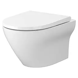 Підвісний унітаз Cersanit Larga EW CleanOn овальний з сидінням duraplast Slim Soft Close WRAP S701-472