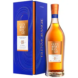 Віскі Glenmorangie Single Malt Scotch Whisky 18yo, в подарунковій упаковці, 43%, 0,7 л (566228)