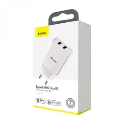 Блок живлення Baseus Speed Mini Dual Usb 10.5 W 2 USB CCFS-R02 - мініатюра 3
