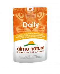 Вологий корм Almo Nature з куркою та лососем для котів (шматочки в желе) (70 гр.)