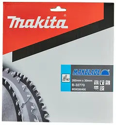 Диск пиляльний по деревині 260х30 мм 40T Makita MakBlade B-32770 - мініатюра 4