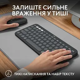 Комплект (Клавіатура та Миша) Logitech Pebble 2 Combo Tonal UA (920-012239) Graphite - мініатюра 8
