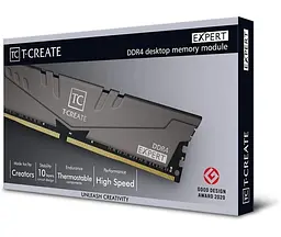 Оперативна пам'ять набір 2 модуля Team 16 GB 2x8 GB DDR4 3200 MHz T-Create Expert (TTCED416G3200HC16FDC01) - мініатюра 4