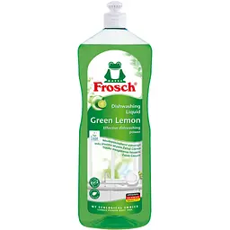 Засіб для ручного миття посуду Frosch Зелений лимон 1 л (4009175148094/4009175170675)