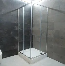 Душова кабіна Dusel A-513 100x100x190 тоноване, Хром, Універсальна, тонований, хром, 100x100 - мініатюра 2