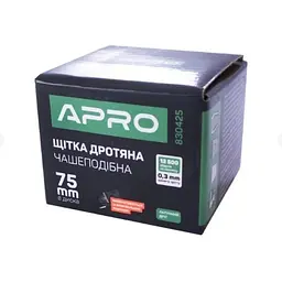 Щітка чаша для болгарки Apro латунний дріт 75 мм 30412 - мініатюра 6