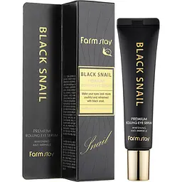 Сироватка-ролер для шкіри навколо очей FarmStay Black Snail Premium Rolling Eye Serum 25 мл - мініатюра 2