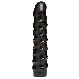 Дилдо Doc Johnson CodeBlack - 8 Inch Raging Vac-U-Lock із стимулювальним рельєфом, діаметр 3,8 см
