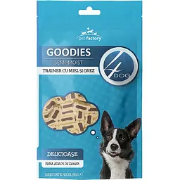 Ласощі для собак 4Dog Goodies м'які кісточки для тренування з бараниною та рисом 150 г