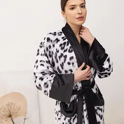 Кімоно жіноче з плюшевого велюру Kimono Snow Leopard 18371 S - мініатюра 3