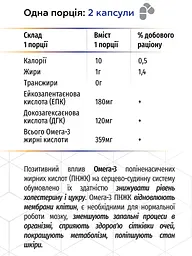 Омегатріол 120 капсул є джерелом важливих жирних кислот Грін-Віза - мініатюра 4