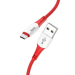 Кабель Hoco Micro USB Ferry charging data cable X70, 1 метр червоний - мініатюра 1
