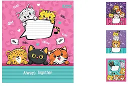 
Зошити учнівські 12 аркушів лінія. 1В Cute kittens, 25 шт. в упаковці