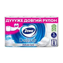 Туалетний папір Zewa Deluxe білий 3 шари 8 рулонів (7322541171739)