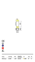 Бра вуличне QUAD AP LED COB 2X3W IP65 DB 3000K (Sq)(5.1.2) Redo 90089 - мініатюра 3