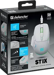 Миша Defender Stix GM-009 White (52009) - мініатюра 7