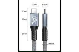 Кабель USB4 Thunderbolt 4 ULT Type-C 40Gbps 240W (S4041-91217) 1.2 м чорний - мініатюра 7