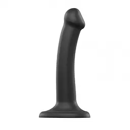 Фалоімітатор Strap-On-Me Bendable Double Density S 17 см чорний - мініатюра 12