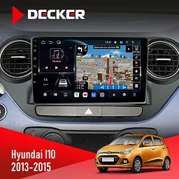 Штатна магнітола Hyundai i10 2013-2015 Decker D9-011 4x64, DSP, 4G, 360 Decker (НФ-00005711)
