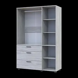 Шафа для одягу Doros Торн Сосна Натті 3 ДСП/3Ш (штанга) 135х51.6х200 (44900481) - мініатюра 6