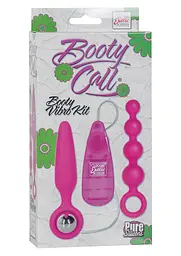 Набір анальних стимуляторів CalExotic Booty Call Booty Vibro Kit 2 шт. (рожевий) - мініатюра 2