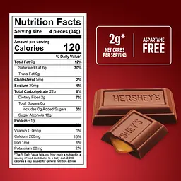 Шоколадні цукерки Hershey's Zero Sugar Caramel Filled Chocolate Candy з карамельною начинкою 144г - мініатюра 5