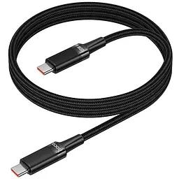 Дата кабель Hoco U153 Extreme Type-C to Type-C 100W (1.2m) Black - мініатюра 3