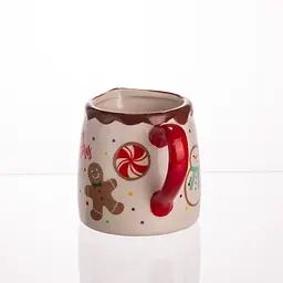 Молочник порцеляновий Yiwu Merry Christmas 350 мл для вершків та молока CR-1-43  - мініатюра 3
