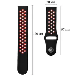Спортивний ремінець Primo Perfor Sport для годинника Xiaomi Huami Amazfit Bip/Amazfit GTS Black Red - мініатюра 5