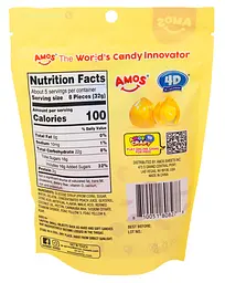 Желейні цукерки Amos 4D Fruit Gummy Peach Burst 65г - мініатюра 2