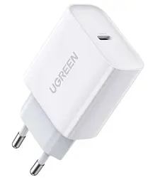 Зарядний пристрій для iPhone 8 12 Ugreen CD137 20 W EU PD QC4.0 / 3.0 / 2.0 BC1.2 1*USB Type C