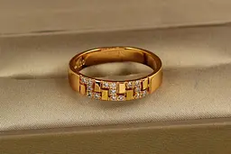 Кільце Xuping Jewelry Меандр р 20 золотисте