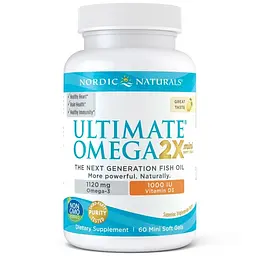 Жирні кислоти Nordic Naturals Ultimate Omega 2X with Vitamin D3 60 міні капсул - мініатюра 2